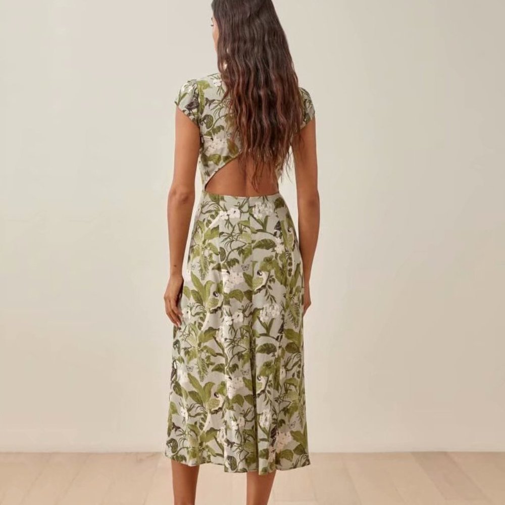 !!!Women's Reformation Gavin Dress Tropical - Picture 4 of 5